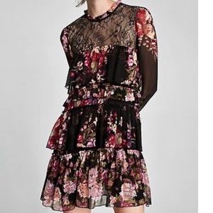 Zara ruffle lace tiered dress